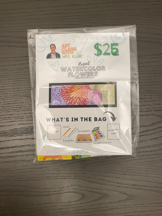 Watercolor Flowers Art Kit